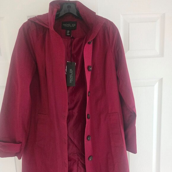 NWT Rachel Zoe trench coat with hood - Picture 1 of 5